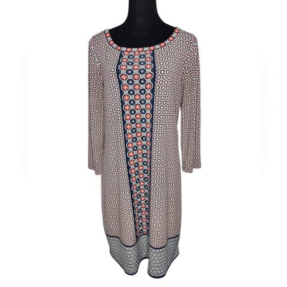 Max Studio Geo Print Long Sleeve Dress - Picture 3 of 9